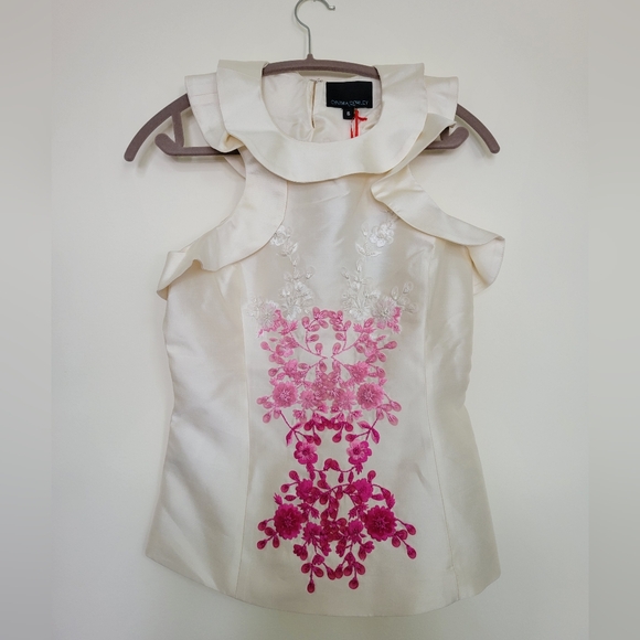 Embroidered sleeveless top - Cynthia Rowley Size 6 - Picture 2 of 5